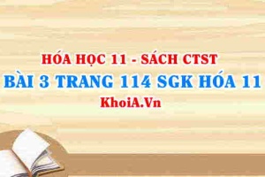 Bài 3 trang 114 SGK Hóa 11 Chân trời sáng tạo